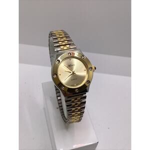 Marcel Womens Silver Tome Gold Quartz Fashion Watch New Battery